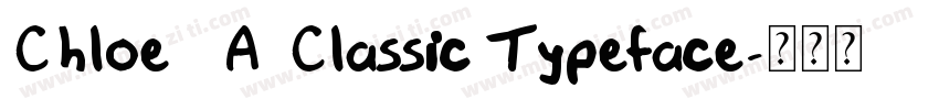 Chloe   A Classic Typeface字体转换